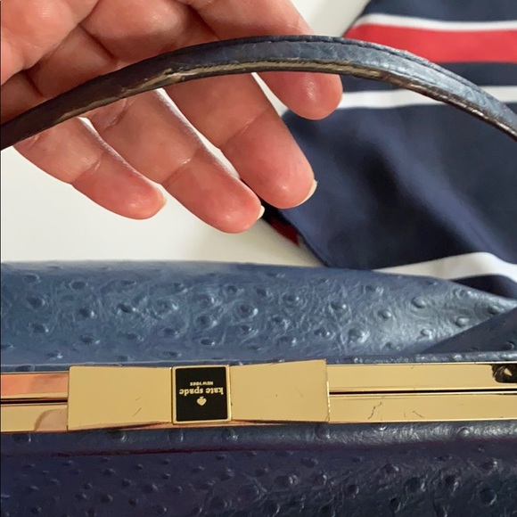 Kate Spade ostrich leather satchel VICTORIA FALLS Madeline - Picture 11 of 12